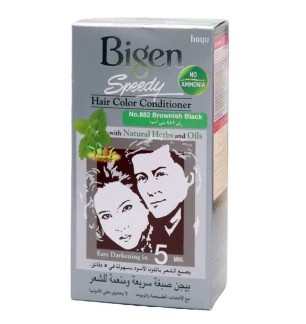 Bigen Speedy Fast Hair Dye Color 882 Black Brown 80gm