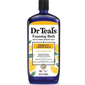 Dr.Teal's Foaming Bath with Pure Epsom Salt Prebiotic Lemon Balm 1000ml
