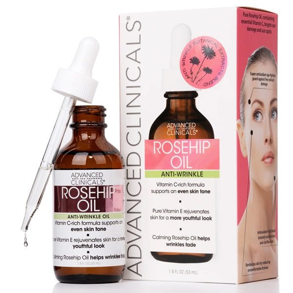 Advanced Clinicals Rosehip Oil Anti-Wrinkle Face Serum 52ml