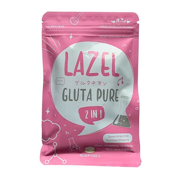 Lazel Gluta Pure 2-in-1 Dietary Supplement (30 Soft Gels)