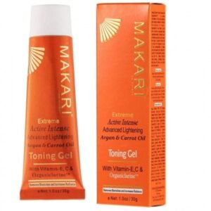 Makari Extreme Argan & Carrot Oil Tone Boosting Gel 30gm Get the flawless, luminous complexion of your dreams. Formulated with argan and carrot oil, this unique Tone Boosting Gel will fade the appearance of dark spots, acne blemishes, and hyperpigmentation. Suitable for all skin types, except sensitive -Apply a thin layer on a freshly cleansed face at night 3x per week -Can be used to spot treat dark spots, blemishes and age spots on body -Product should be used 3x per week at night -Recommend using skin type appropriate Naturalle SPF 15 Toning Serum or sunscreen during the day.