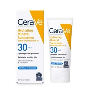 CeraVe Hydrating Mineral Sunscreen SPF30 Face 75ml