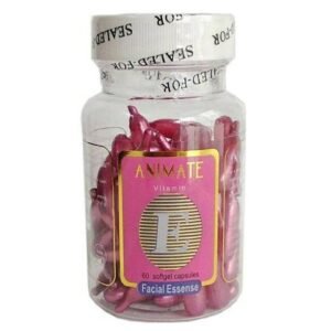 Animate 60Pcs Vitamin E Soft Gel Capsules Facial Oil Capsules
