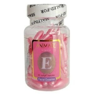 Animate 60Pcs Vitamin E Soft Gel Capsules Facial Oil Capsules Pink