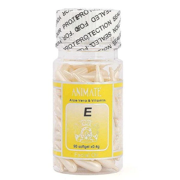 Animate Facial Oil 90 Softgel Aloe Vera & Vitamin E