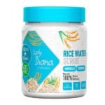 Lady Diana Skin Brightening Rice Water Scrub 500ml Lady Diana water rice enriched natural skin brightening scrub that helps with premature skin aging such as wrinkles, sun spots & dark circles. Organic coffee ingredients give you a fresher, younger more moisturized look. Enriched with natural ingredients body scrub lighten the scars and tighten the skin.