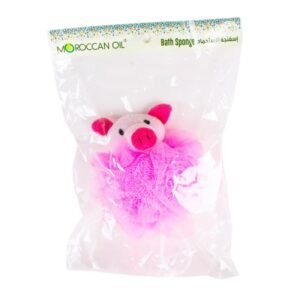 Moroccan Oil Animal Design Bath Mesh Sponge | Pink Pig | Kbs P