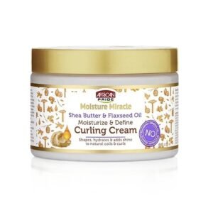 African Pride Moisture Miracle Curl Cream, Hydrate & Strengthen 340gm