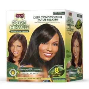 African Pride Olive Miracle No-Lye Relaxer Regular 8 Touch Up