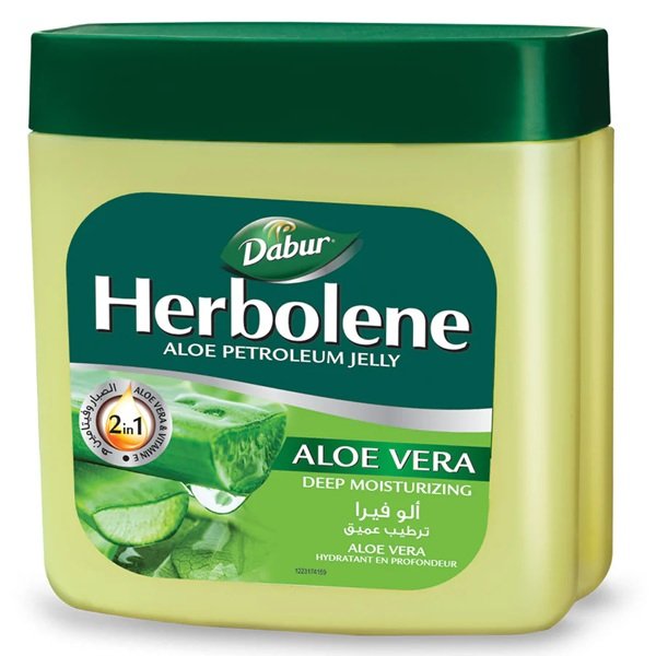 Dabur Herbolene 2-In-1 Aloe Petroleum Jelly With Aloe Vera And Vitamin E 225ml