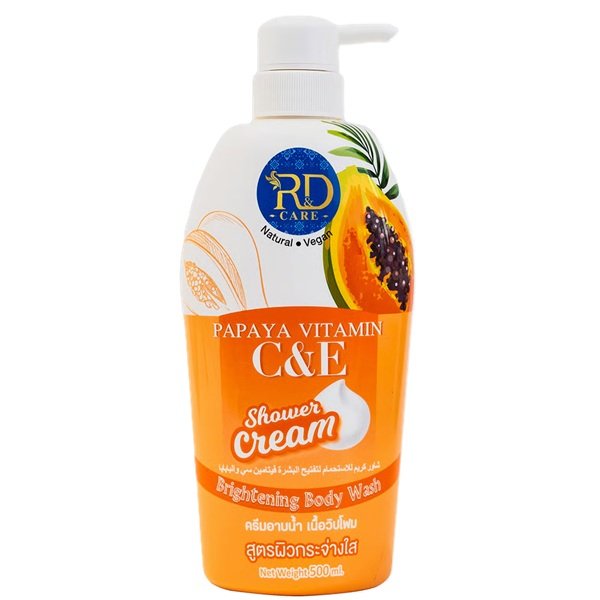 R&D CARE Papaya Vitamin C and E Shower Cream 500ml