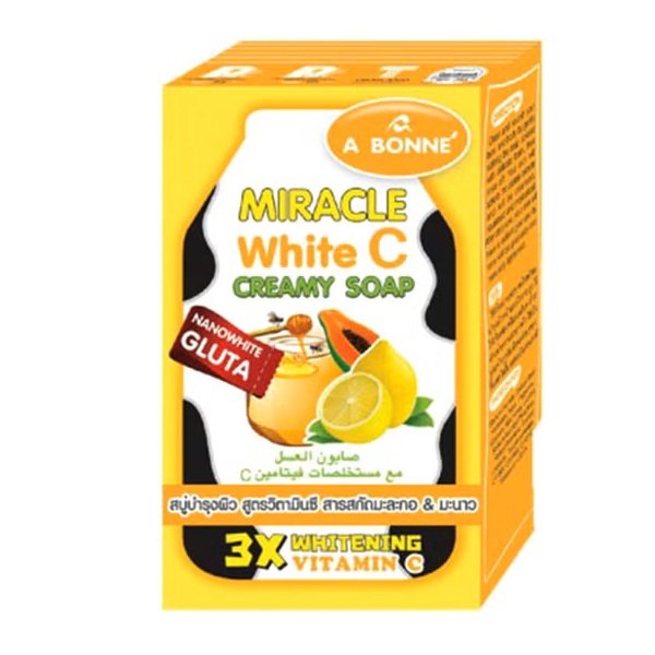 A Bonne Miracle White C Creamy Milk Cream Soap 90gm