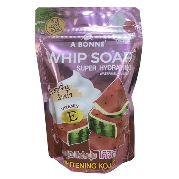 A Bonne Watermelon And Vitamin E Super Hydrating Multicolour  Whip Soap 100gm