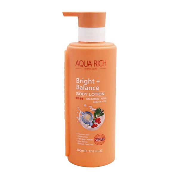 Aqua Rich Niacinamide and Alpha Arbutin Body Lotion 500ml