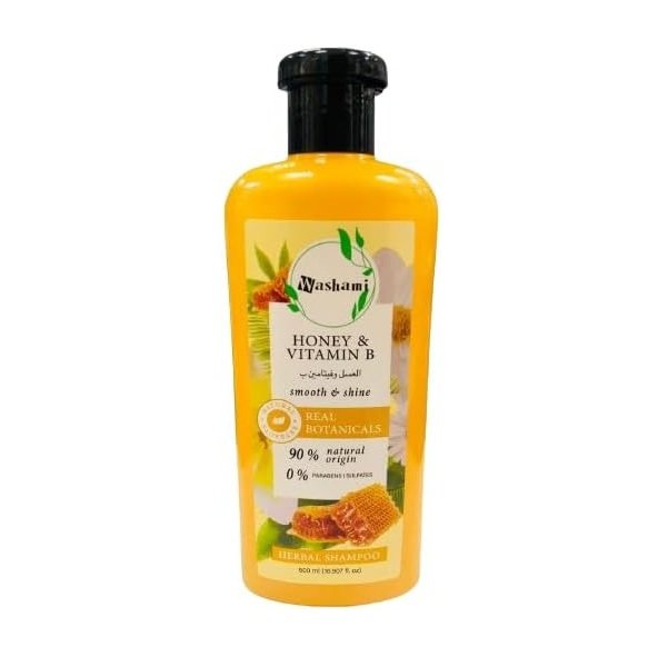 Washami Honey & Vitamin B (Smooth & Shine) Herbal Shampoo 500ml