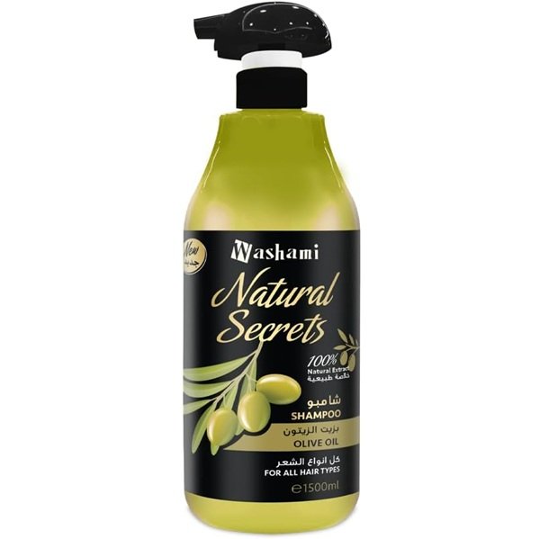 Washami Natural Secrets Olive Oil Shampoo for All Hair Types 1500ml