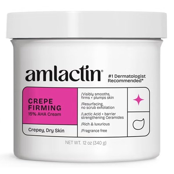 AmLactin Crepe Firming Cream Body Cream with 15% Lactic Acid -Exfoliator and Moisturizer for Crepey, Dry Skin340gm