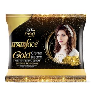 New Face Gold Creme Bleach Radiant Glow with 24K Gold