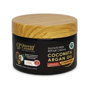 Queeny Cazara Sulfate-Free Repair Cream Coconut & Argan Oil Leave In Conditioner