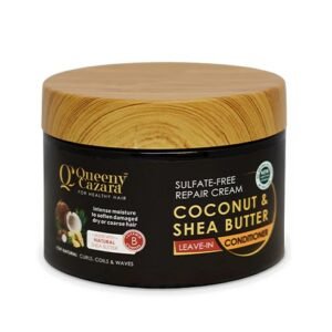 Queeny Cazara Sulfate-Free Repair Cream Coconut & Shea Butter Leave In Conditioner