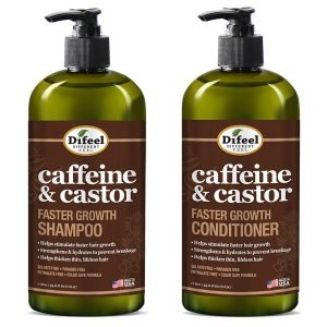 Difeel 2-PC Caffeine & Castor Shampoo & Conditioner for Faster Hair Growth 33.8 oz. - 2-PC Shampoo & Conditioner Set