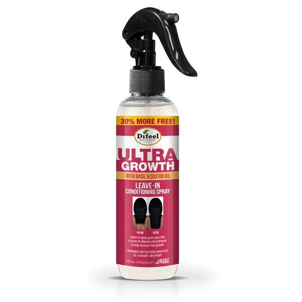 Difeel Ultra Growth Basil & Castor Hair Oil Leave in Conditioning Spray 237ml