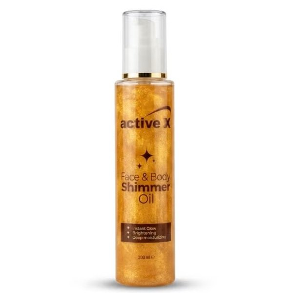 ActiveX Face & Body Shimmer Oil Hydrating Glow Oil for ace & Body 200ml