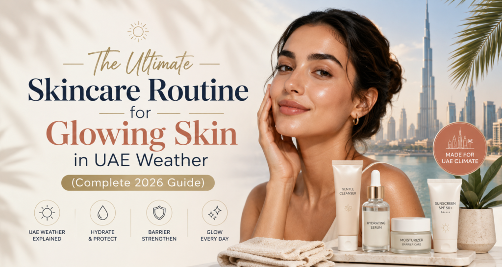 The Ultimate Skincare Routine for Glowing Skin in UAE Weather (Complete 2026 Guide)