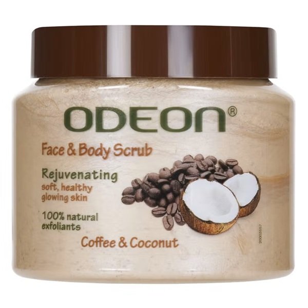 ODEON Coffee and Coconut Exfoliating Face Body Scrub 300ml