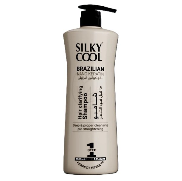 Silky Cool Brazilian Nano Keratin Hair Straightening & Smoothing Step-1 Clarifying Shampoo 1000ml