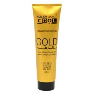 Silky Cool Brighten and Rejuvenate Skin Face & Body Scrub Gel Gold 200ml