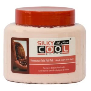 Silky Cool Pomegranate Facial Mud Mask 300ml Contains Natural White Clay which removes the dirt and impurities from the skin and makes it look younger and fresh
