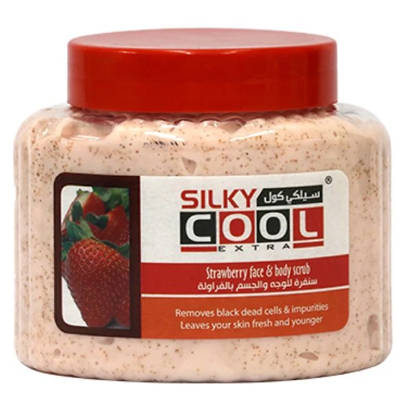 Silky Cool Strawberry Face & Body Scrub 500ml