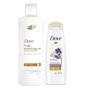 Dove 5 Oils Nourishing Care + Lavender Thickness Shampoo - 400ml+180ml