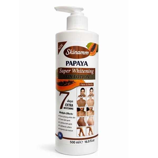 Skinamm Papaya Super Whitening Skin Lotion Face & Body 500ml