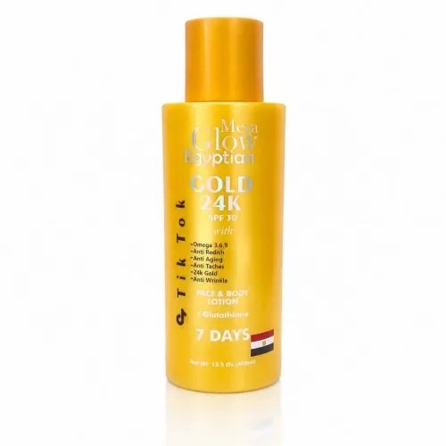 Mega Glow Egyptian Gold 24K SPF 30 Glutathione Face & Body Lotion 400ml