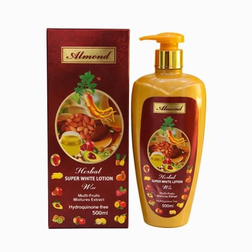 Almond Herbal Super White Lotion with Multi-Fruits Mixtures Extract 500ml