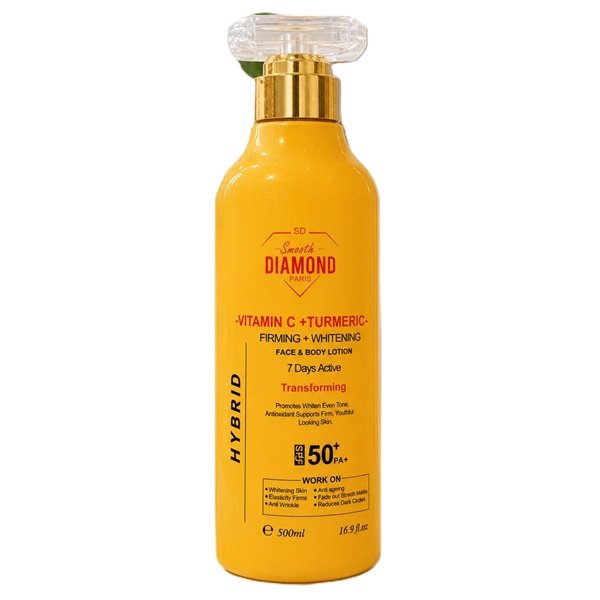 Smooth Diamond Paris Vitamin C + Turmeric Hybrid - Brightening Face & Body Lotion 500ml